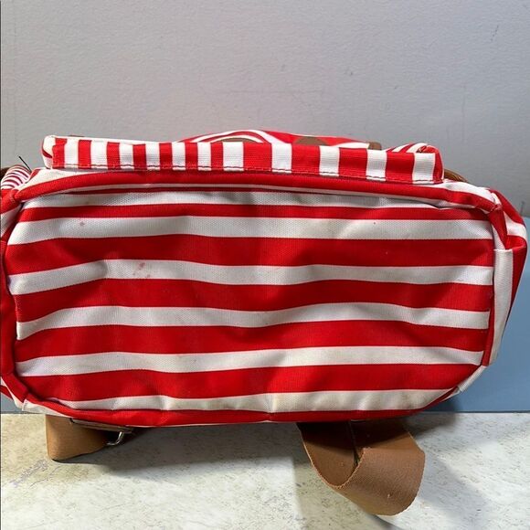 Awesome Jessica Simpson Red and White Striped Backpack - Picture 13 of 14